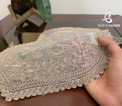 رومیزی عسلی تک طرح بته جقه