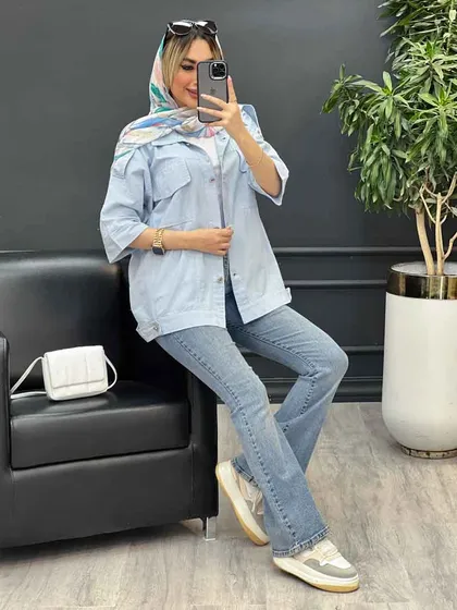 مانتو سرشانه پاگن دو جیب