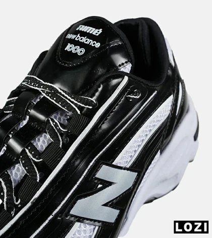 کفش کتانی مردانه و زنانه مشکی سفید New Balance 1000 مدل 7556