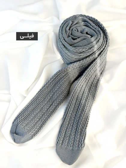 جوراب شلواری بافت گندمی طرح پنتی کد 329257
