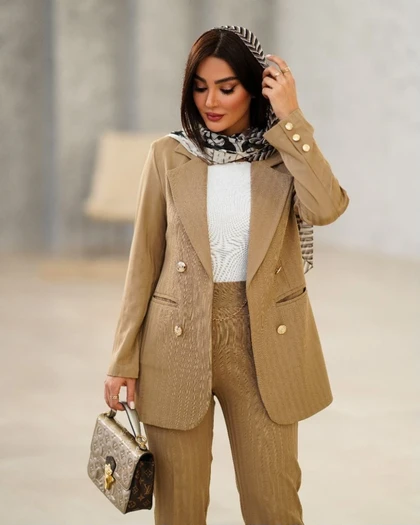 کت و شلوار مدل 4دگمه زنجیری کد 778