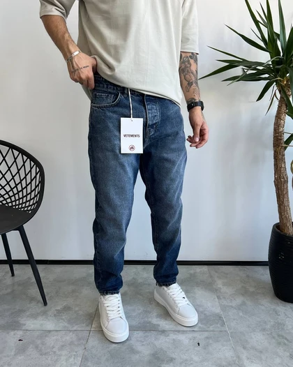 شلوار مام فیت ابی تیره سنگشور VETEMENTS