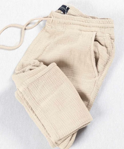 شلوار کنفی بگ و کمر کش کرم 1010