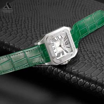 ساعت مچی کارتیه Cartier Santos 100 diamond-SG
