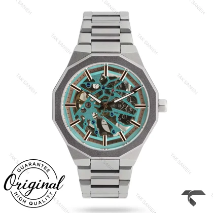 ساعت کرست مردانه 6330-2 صفحه اسکلتون آبی Crest-11022-G