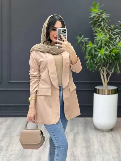 مانتو یقه آرشال جیب نما