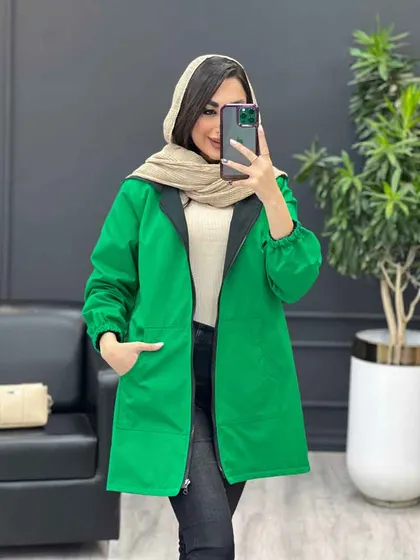بارانی دورو کمر دار