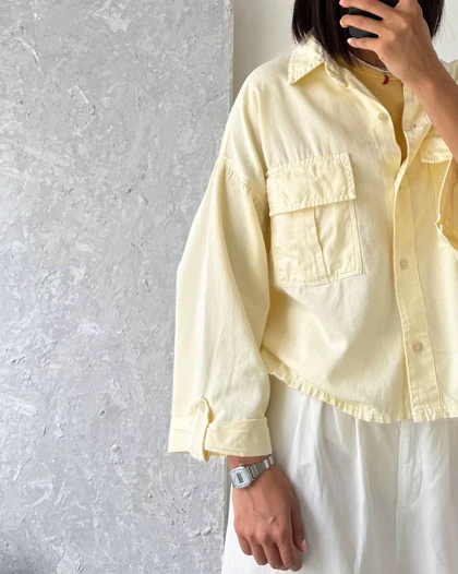 شومیز سپیدار لیمویی🍋