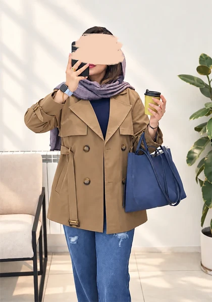 ترنچ کت آستردار ریوا
