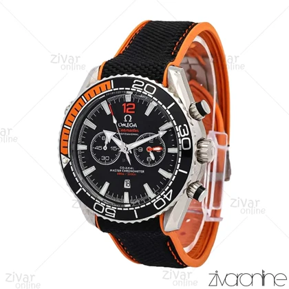 ساعت امگا سیمستر مردانه سه موتوره مشکی نارنجی 106802