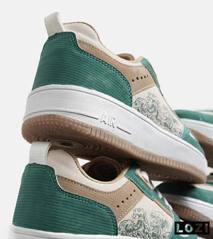 کفش کتانی مردانه کرم سبز NIKE AirForce Draw