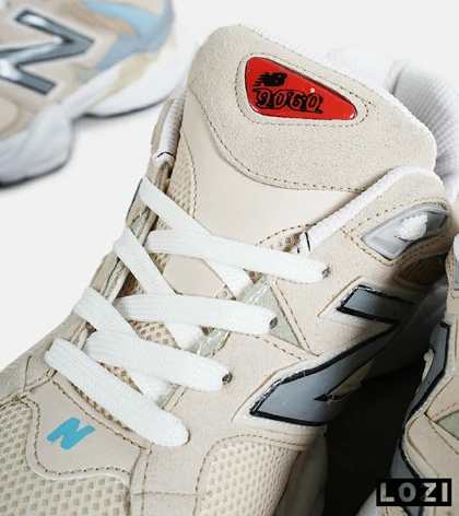 کفش کتانی مردانه و زنانه کرم آبی NEW BALANCE 9060 مدل 7314