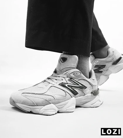 کفش کتانی مردانه طوسی روشن NEW BALANCE 9060