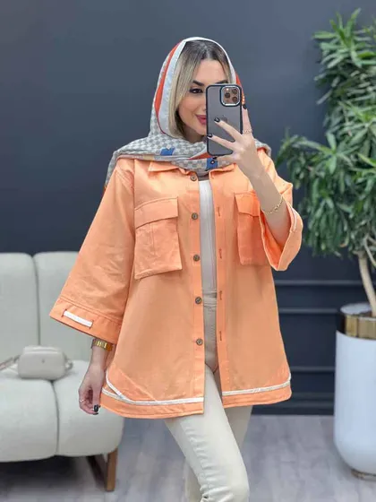 مانتو نوار دوزی دو جیب