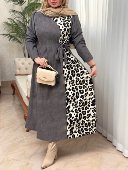 پیراهن کبریتی پلنگی 3429