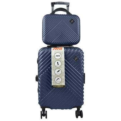 چمدان MR مدل MR-40350-PK سایز کوچک به همراه چمدان لوازم آرایشی