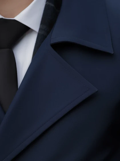 بارانی کراپ سرمه ای کارلوتی کد r119