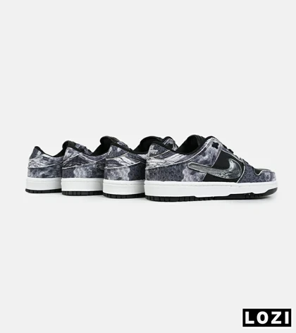 کفش کتانی مردانه و زنانه مشکی زغالی NIKE dunk low steam puppet