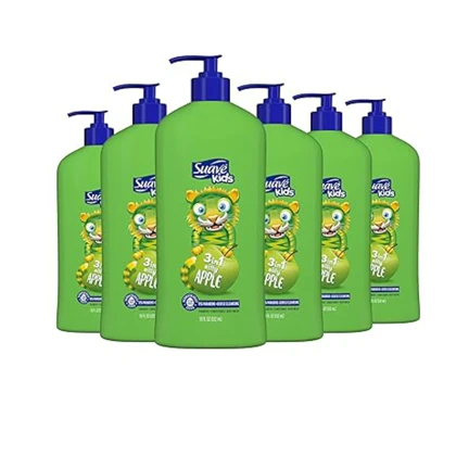 شامپو بچه و نرم کننده مو 3 در 1 سواو کیدز رایحه دلپذیر سیب حجم 532 میلی لیتر Suave Kids
