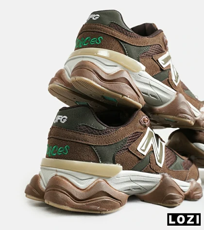 کفش کتانی مردانه و زنانه قهوه ای سبز NEW BALANCE 9060
