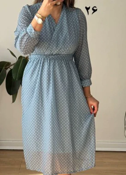 پیراهن حریر سرمه سری 20