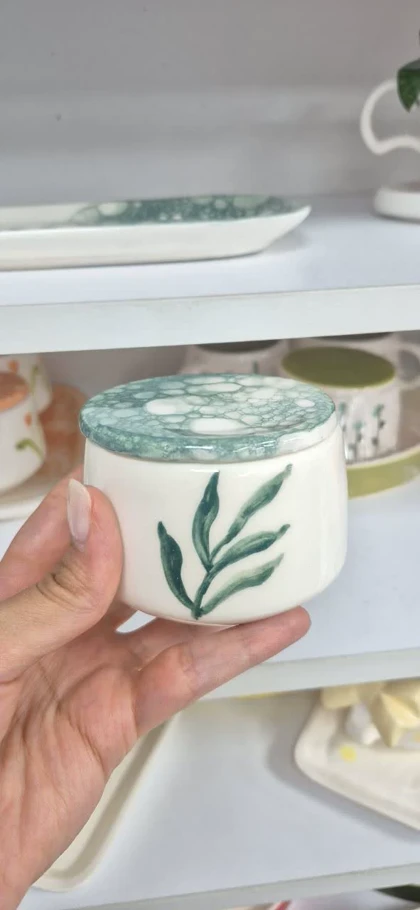 چای خوری تک نفره سرامیک آبرنگی