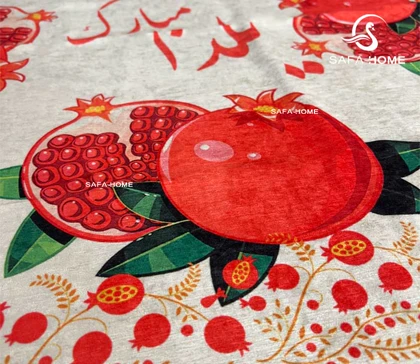 رومیزی شانل مخمل یلدایی طرح یلدا مبارک