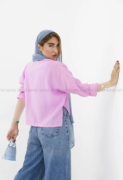 شومیز زنانه بغل چاک پری کد1006025