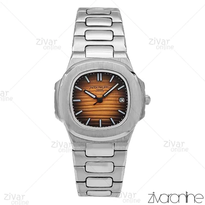 ساعت پتک فیلیپ ناتیلوس زنانه صفحه نارنجی مشکی 106530