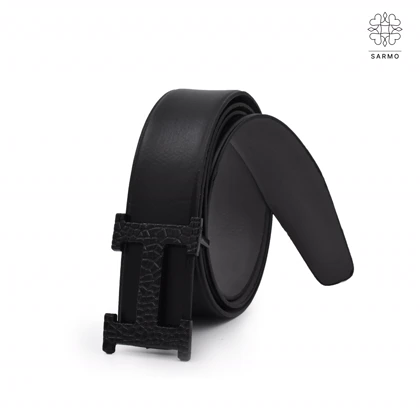 کمربند 3.5 سانت هرمس مشکی-مشکی