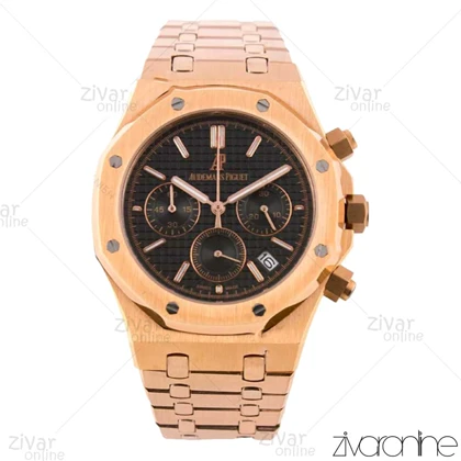 ساعت اودمار پیگه (AP) مردانه سه موتوره رزگلد مشکی 102592