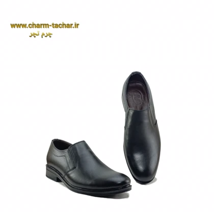 کفش رسمی اداری بدون بند مردانه چرم طبیعیsi665