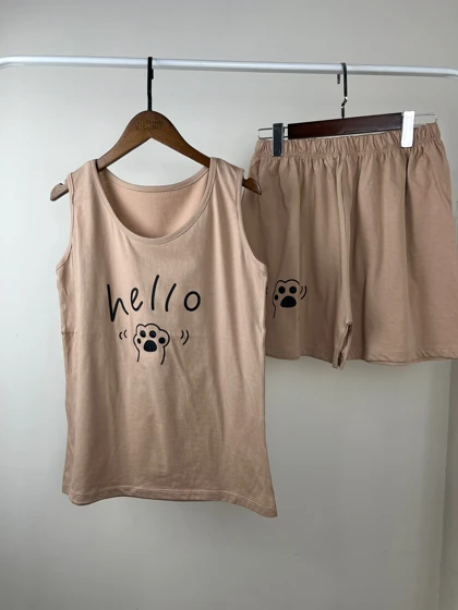 ست تاپ شلوارک Hello