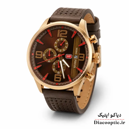 ساعت مچی اورجینال مردانه موتور ژاپن برند مینی فوکس سه موتور مدل Mf0010G.03 چرمی