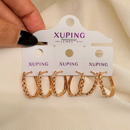 گوشواره ژوپینگ مدل «حلقه زنجیری» (بیضی) | بافت کارتیر در قابی متفاوت