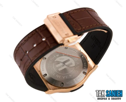 ساعت مردانه هابلوت سه موتوره رزگلد قهوه ای Hublot-2220-G
