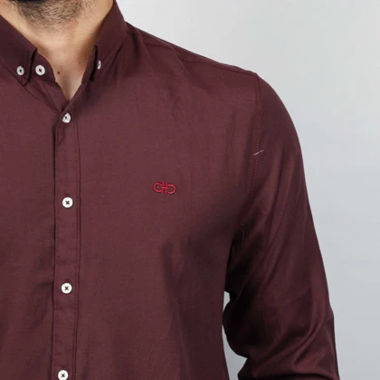 پیراهن آستین بلند ساده مردانه LOCK مدل 2010292