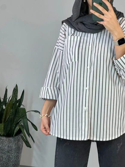 مانتو راه راه کفشدوزک