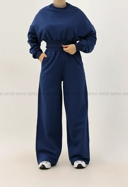 ست کراپ دورس شلوار رنگی کد1004915