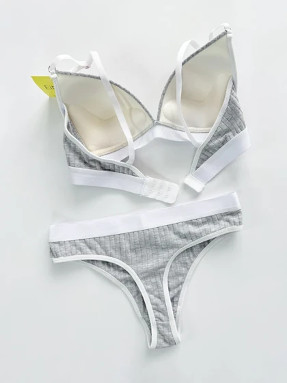 ست شورت و سوتین دخترانه پوش آپ دار کبریتی نوشته کلوین کلاین Calvin klein فیتن Fitan