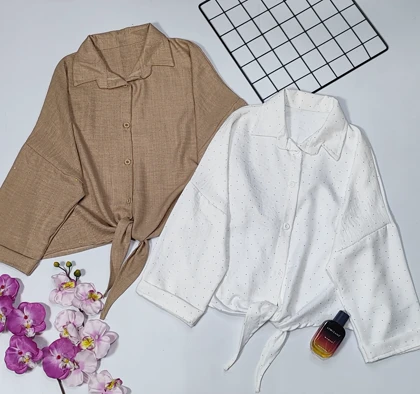 شومیز جلوگره‌ای مدل بهارناز | شومیز جلوگره‌ای مدل بهارناز کد 50332 کد 12615