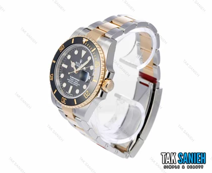 ساعت رولکس مردانه سابمارینر دورنگ طلایی مشکی کوارتز Rolex-2533-G