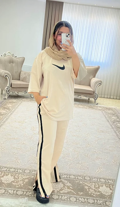 ست لباس دخترانه و زنانه نایک بغل چاک‌دار