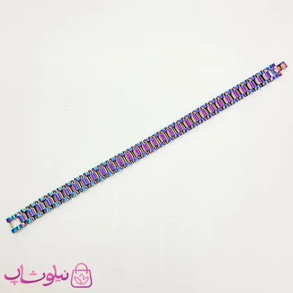 دستبند مردانه زنانه استیل طرح رولکس هولوگرامی