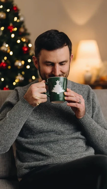 ماگ سرامیکی طرح کاج