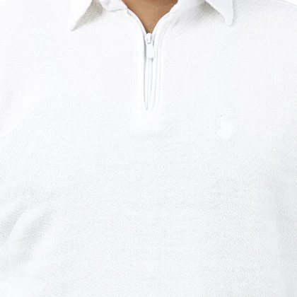 پولوشرت نیم زیپ حصیری مردانه مدل 6511646