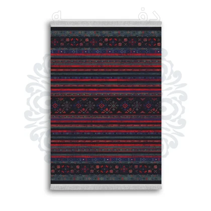 *جدید* فرشینه از جنس پارچه شانل مخمل ترک طرح فانتزی برند دفه کد 270