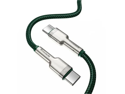 کابل شارژ سریع و انتقال داده تایپ سی به تایپ سی بیسوس Baseus Cafule Series Metal Data Cable Type-C to Type-C 100W 1m CATJK-C06