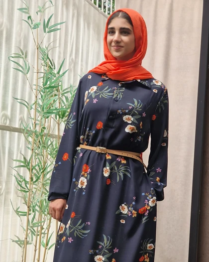 پیراهن سامینا سرمه ای