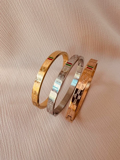 دستبند النگویی استیل برند گوچی